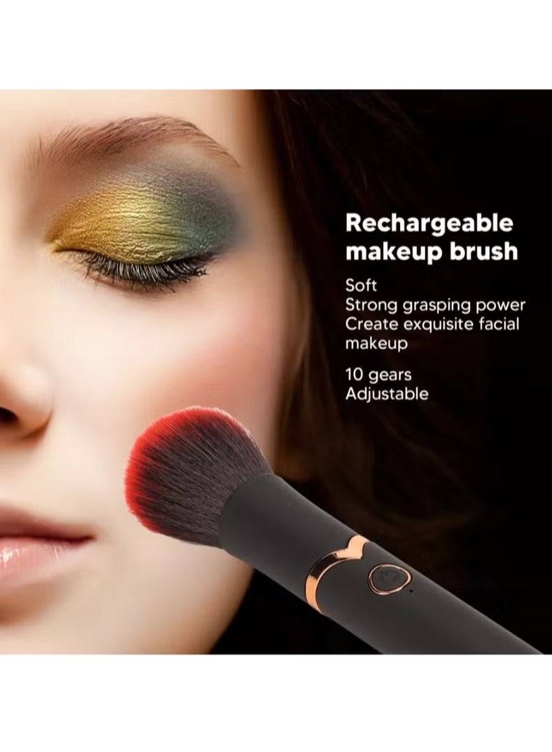 Eworld Electric Vibrating Makeup Brush with USB Rechargeable – Soft Bristles for Flawless Foundation Application - Image 2
