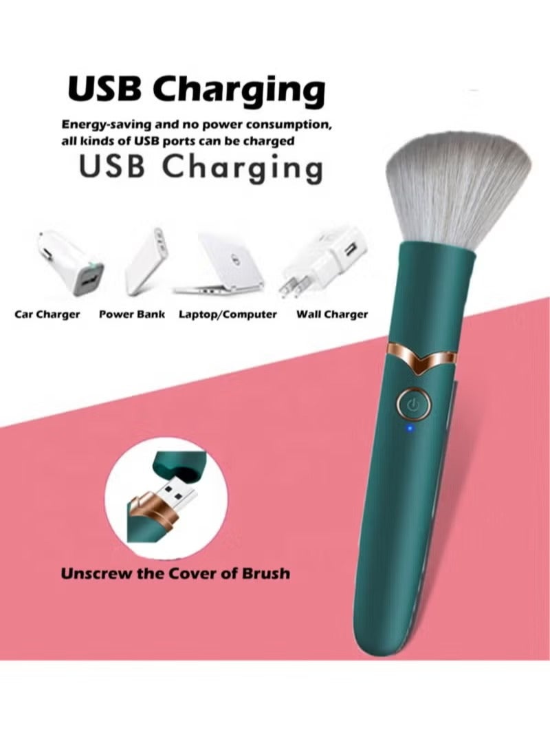 Eworld Electric Vibrating Makeup Brush with USB Rechargeable – Soft Bristles for Flawless Foundation Application - Image 4