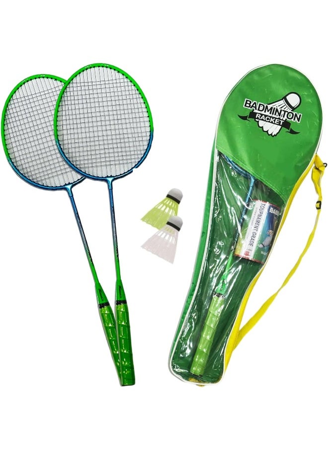 ECVV Badminton Set 2 Player - Badminton Rackets with Shuttlecocks and 1 Carrying Bag | Badminton Backyard Games for Outdoor | Garden | Beach | Family Fun Game  - Image 1