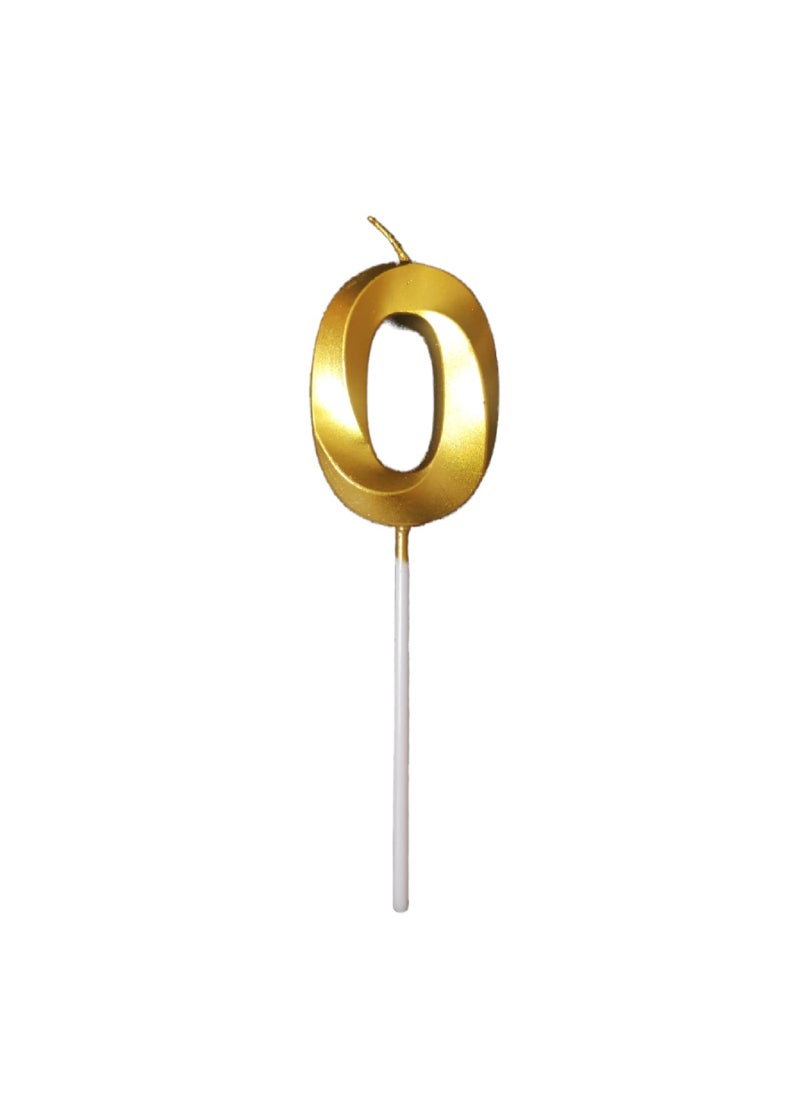Generic - Gold Number Candles For Happy Birthday Cake and Party Number 0 - Image 1