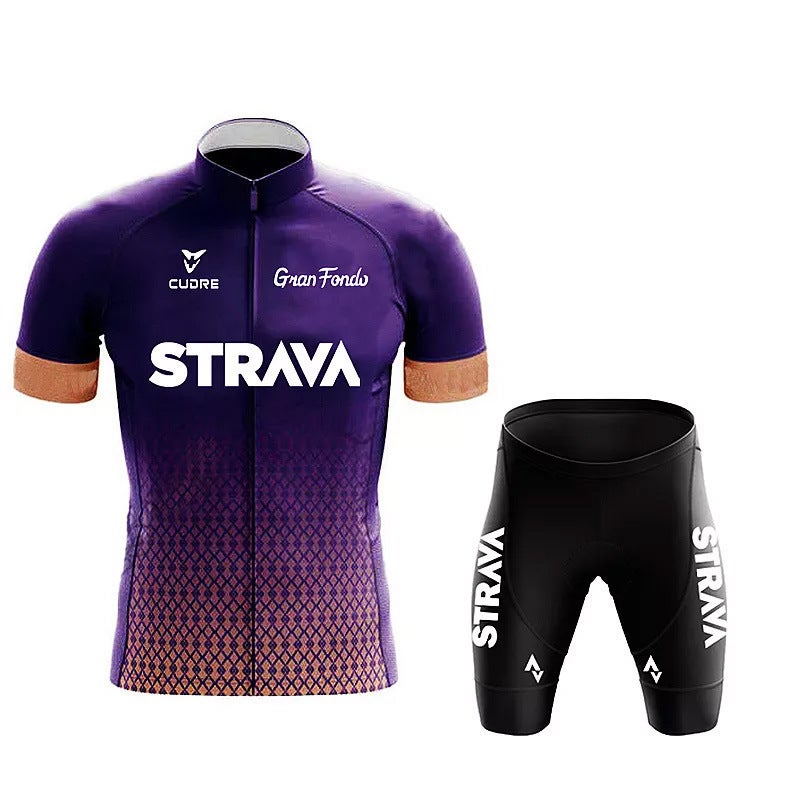 Cycling Short Sleeve Jersey Set Moisture-Wicking Quick-Dry Team Edition Strava - Image 5