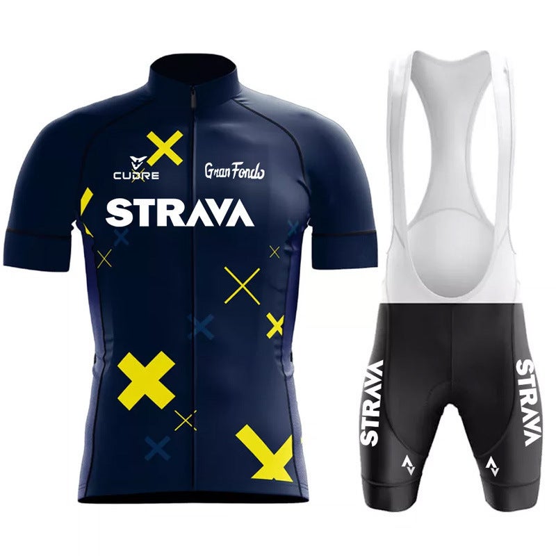 Cycling Short Sleeve Jersey Set Moisture-Wicking Quick-Dry Team Edition Strava - Image 2