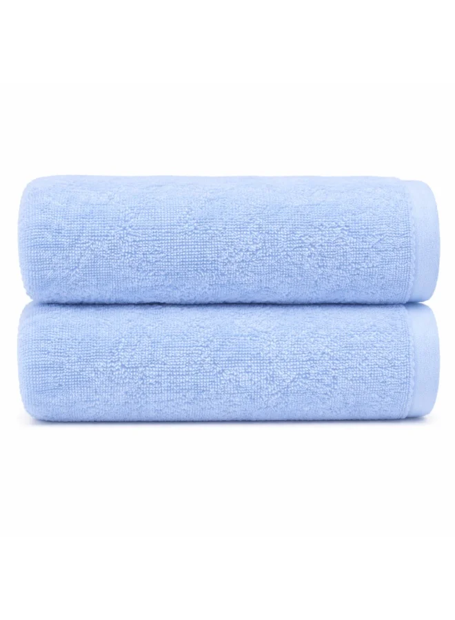 Bliss Casa Bliss Casa Indigo Bath Sheets (2 Pack, 90x180 cm)- 600 GSM Large Bathroom Towels Super Absorbent and Soft Hotel Quality Bathsheets, Ideal for Use in Hotels and Restaurants