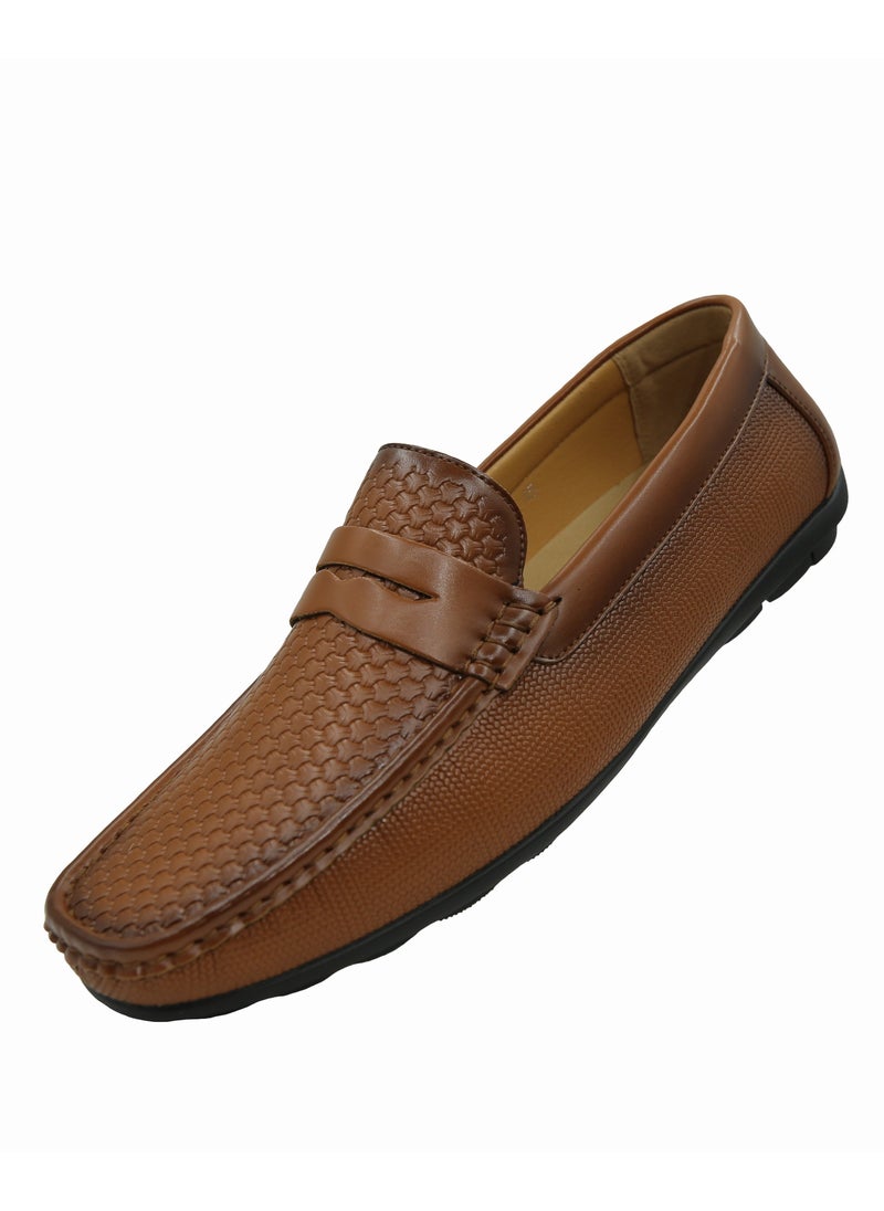 Comfortable Slip-On Formal Loafer Shoes Brown