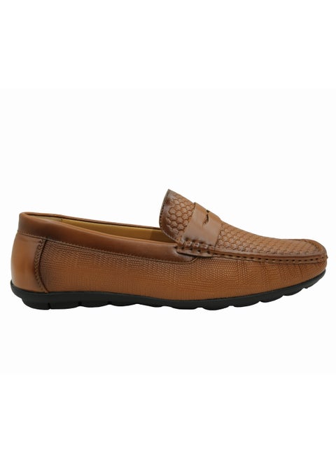 Comfortable Slip-On Formal Loafer Shoes Brown