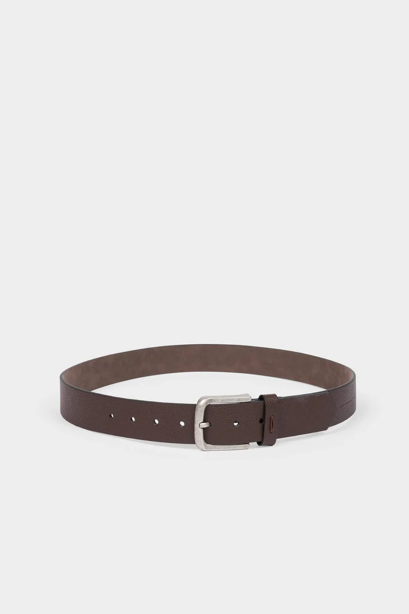 ديفاكتو Man Rectangle Clasp Faux Leather Jean Belt