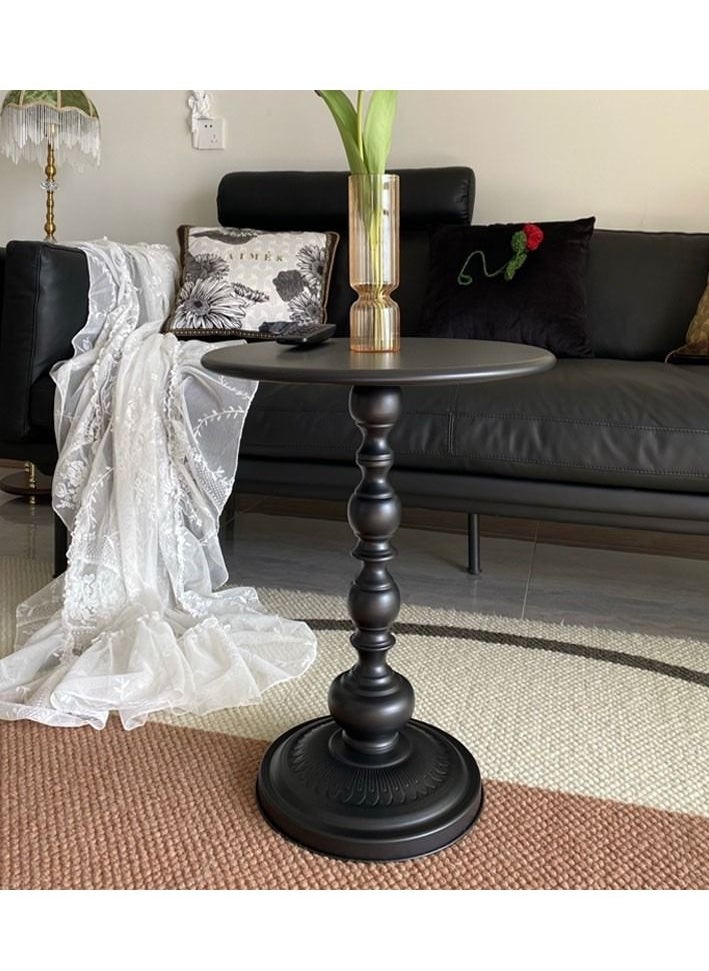 XiuWoo - Nordic Sofa Side Cabinet Living Room Home Small Coffee Table Modern Minimalist Corner, Metal Iron Outdoor Round Table Weather Resistant Anti-Rust Outdoor End Table 52X38X28 Cm - Image 1