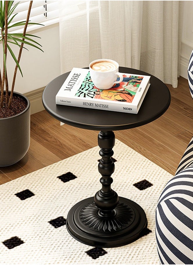 XiuWoo - Nordic Sofa Side Cabinet Living Room Home Small Coffee Table Modern Minimalist Corner, Metal Iron Outdoor Round Table Weather Resistant Anti-Rust Outdoor End Table 52X38X28 Cm - Image 1