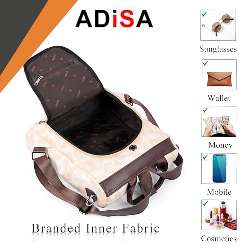 ADISA Faux Leather Unisex Backpack Bag for Men Women Boys Girls (BPH065-CRE) - Image 3