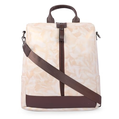 ADISA Faux Leather Unisex Backpack Bag for Men Women Boys Girls (BPH065-CRE) - Image 1