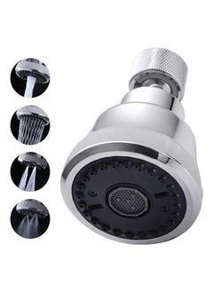 Excefore Faucet Aerator Faucet Sprayer Attachment, Kitchen Faucet Head Replacement with 4 Spray Modes, 360° Swivel Faucet Extender Anti-Splash Sink Sprayer Faucet Nozzle Head (Diamond, Silver)  - Image 1