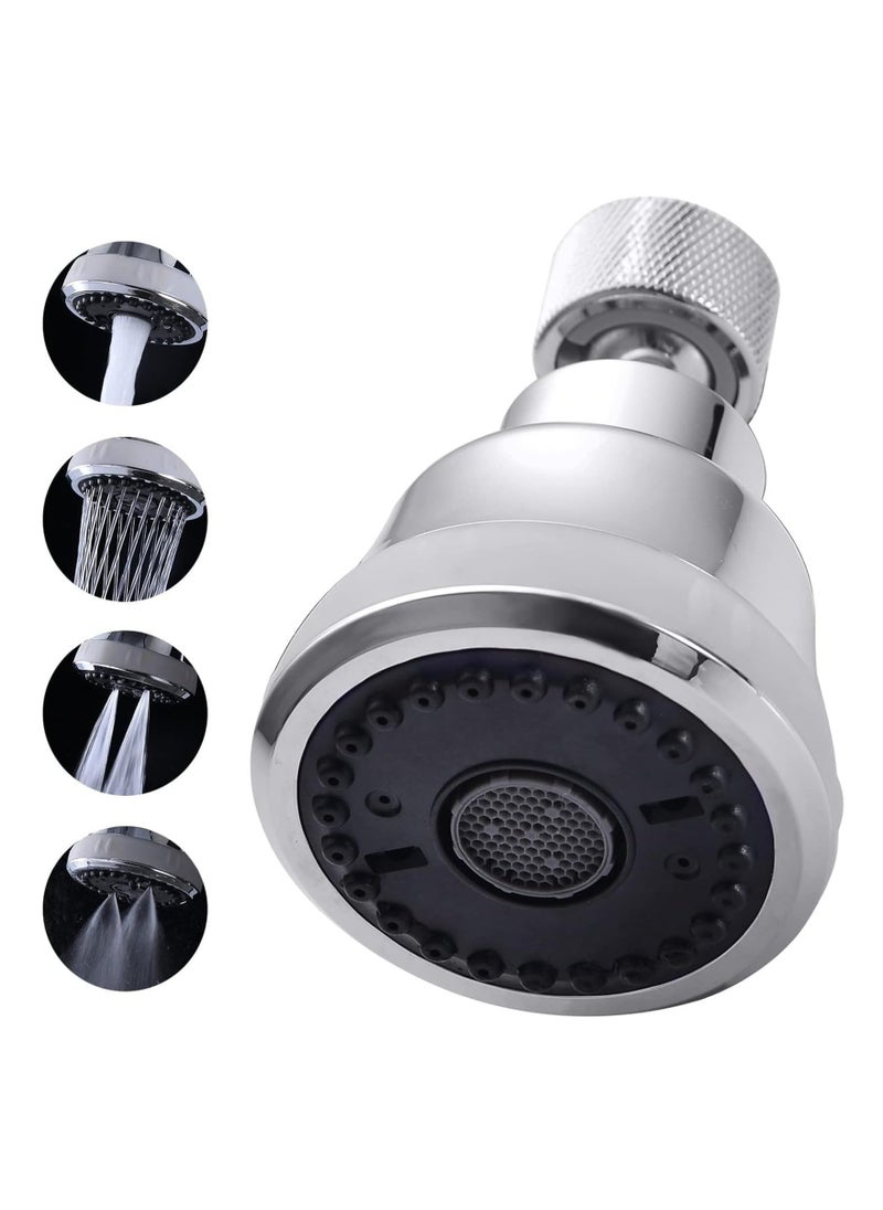 Excefore - Faucet Aerator Faucet Sprayer Attachment, Kitchen Faucet Head Replacement with 4 Spray Modes, 360° Swivel Faucet Extender Anti-Splash Sink Sprayer Faucet Nozzle Head (Diamond, Silver) - Image 1