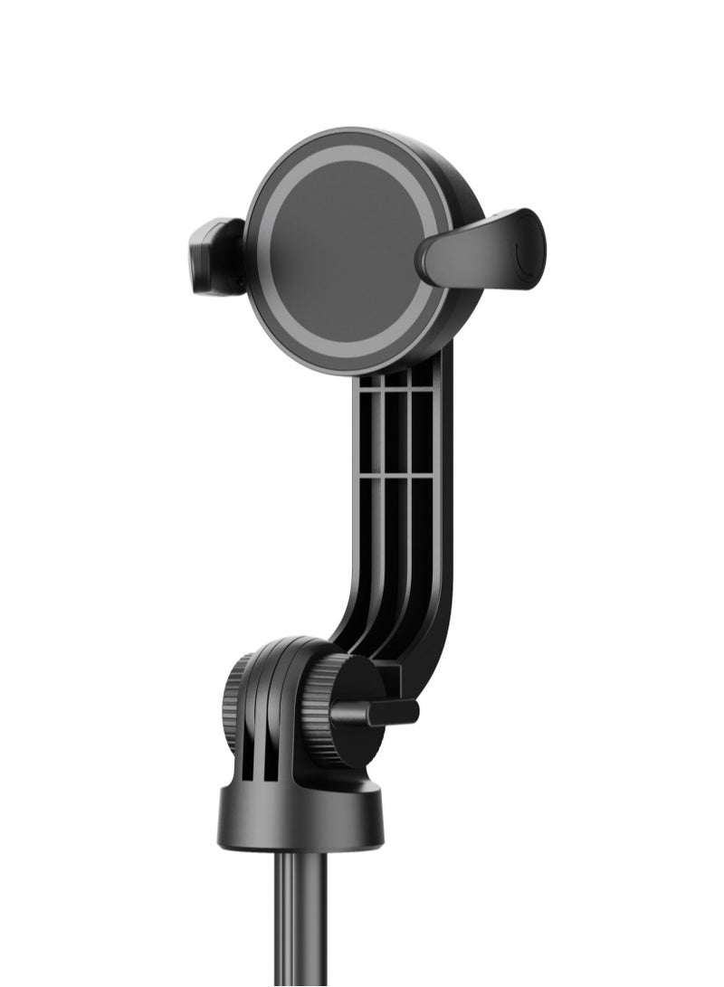 بورودو عصا سيلفي مغناطيسية قابلة للتمديد بطول 150 سم مع حامل ثلاثي الأرجل وجهاز تحكم عن بعد - أسود - Image 2