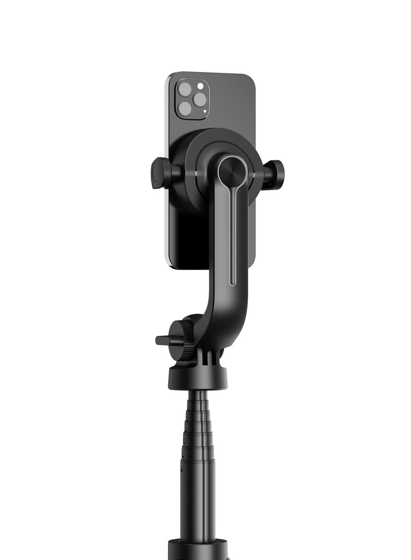 بورودو عصا سيلفي مغناطيسية قابلة للتمديد بطول 150 سم مع حامل ثلاثي الأرجل وجهاز تحكم عن بعد - أسود - Image 4