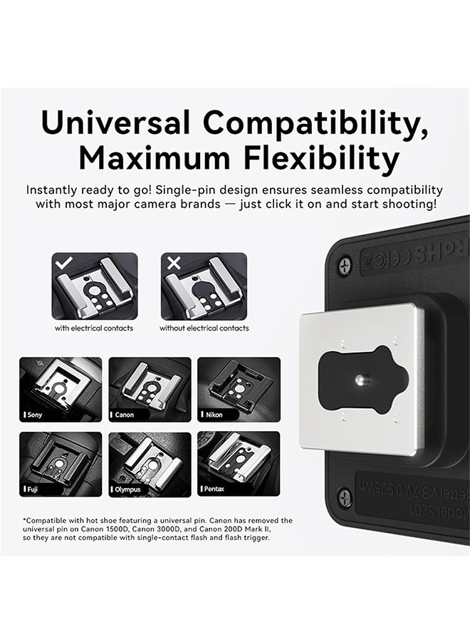 Ulanzi ULANZI SL02 Mini Flash Speedlite with Video Light, GN8 6500K Camera Mini Flashlight for Canon Fuji Sony Nikon and Othe SLR Digital Cameras, 4 Power Levels Camera Flash Speedlight NOT Fit Sony ZV -1F  - Image 2