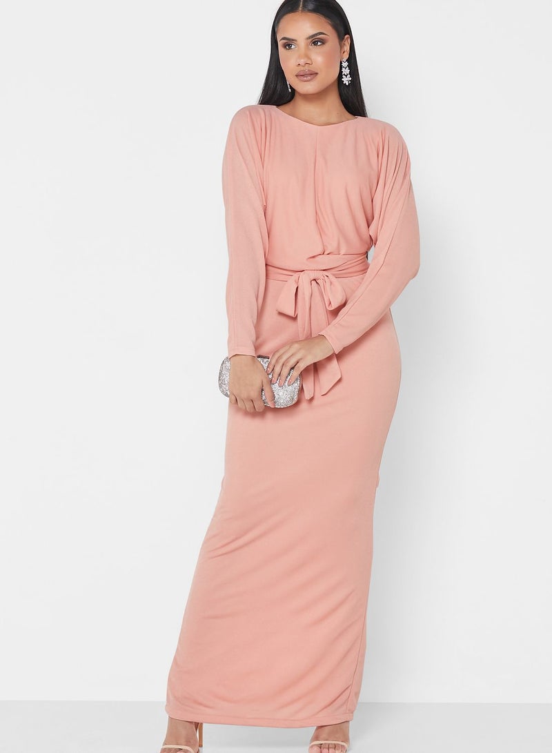 سيفي فور هانيا فستان محبوك بحزام - Image 4