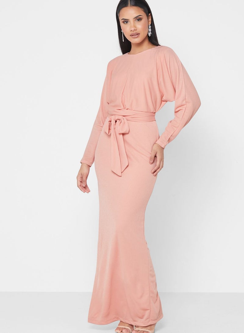 سيفي فور هانيا فستان محبوك بحزام - Image 1