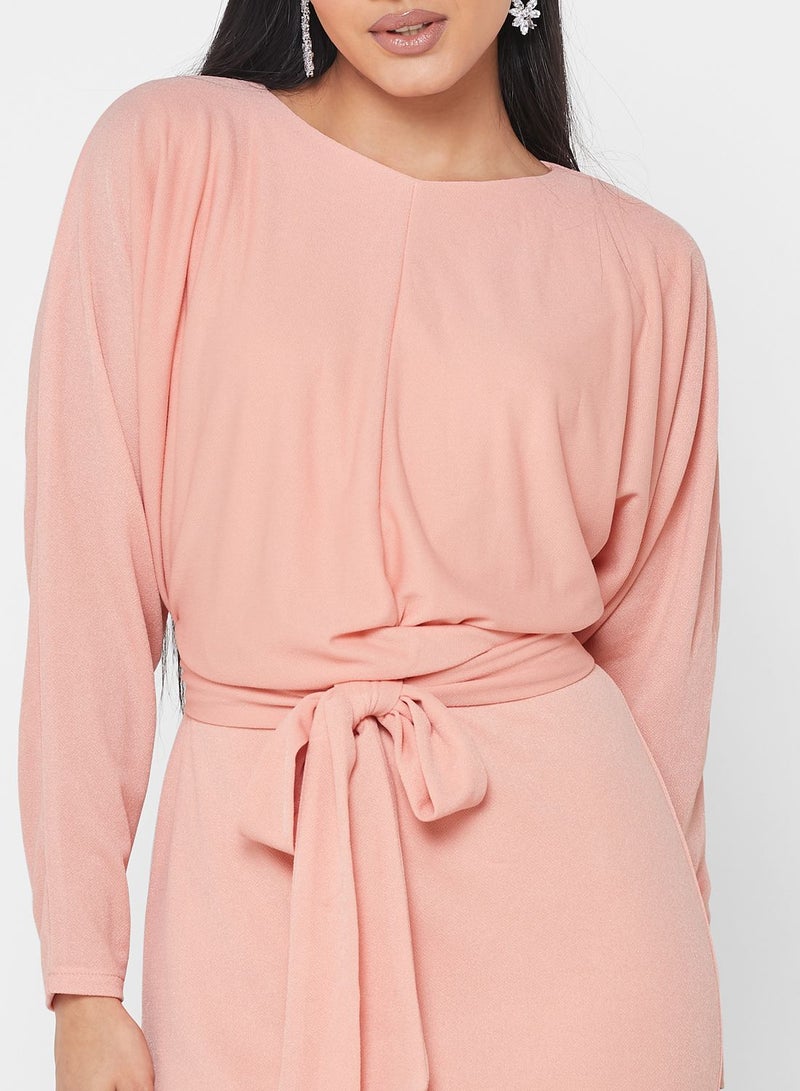 سيفي فور هانيا فستان محبوك بحزام - Image 3