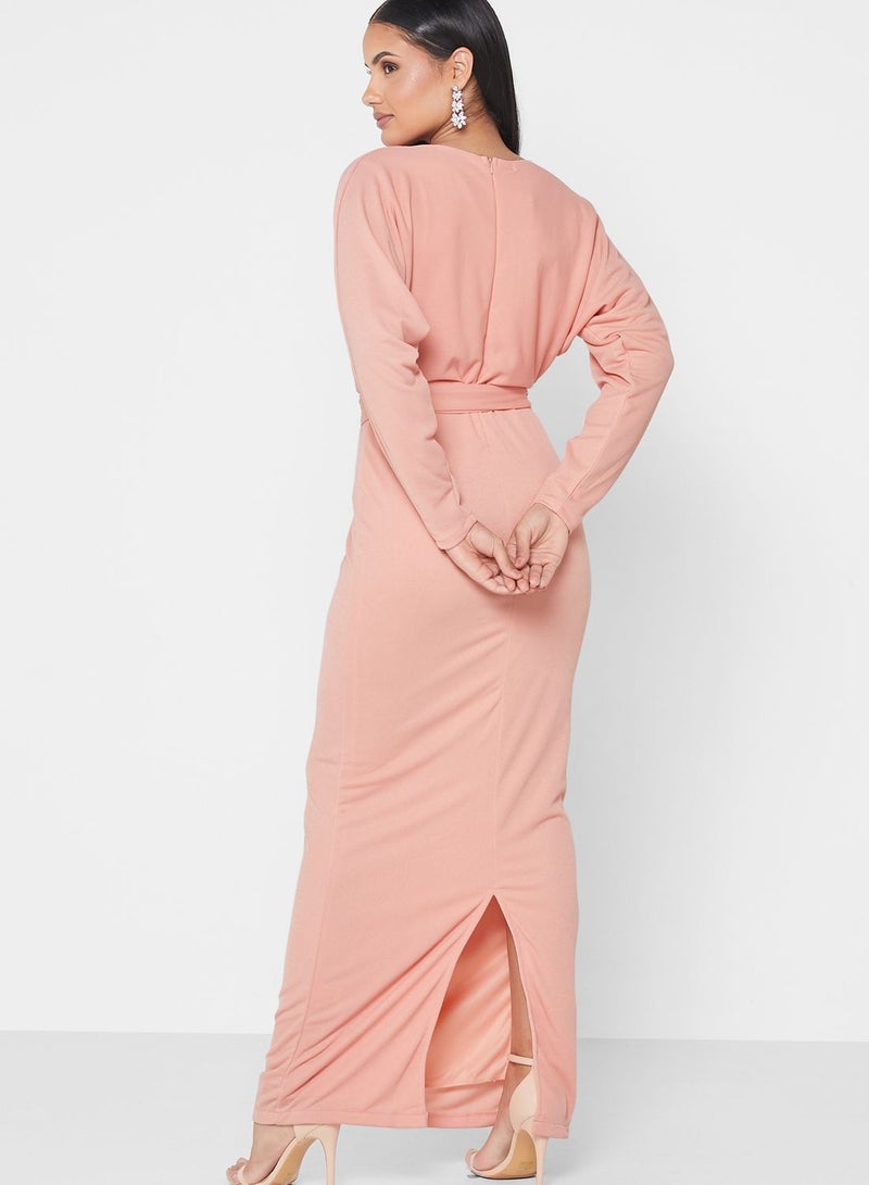 سيفي فور هانيا فستان محبوك بحزام - Image 2