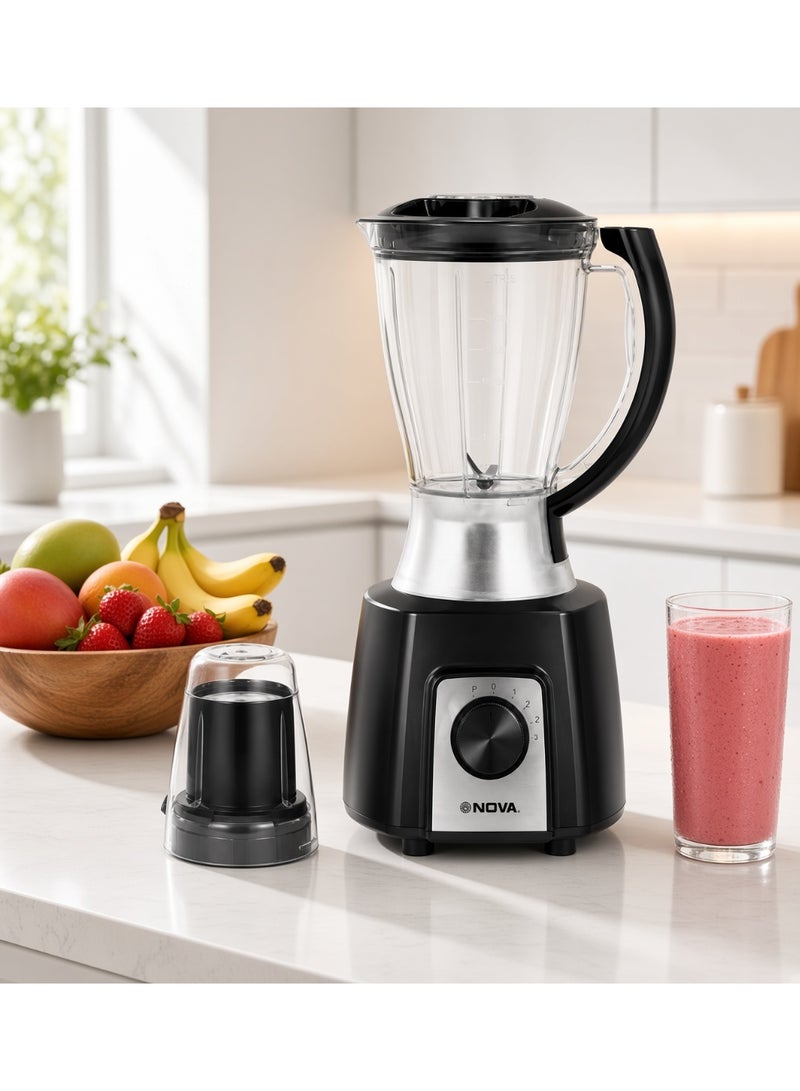 NOVA NM-1103BG Electric Blender 350W with Dry Grinder, 3-Speed - Image 4