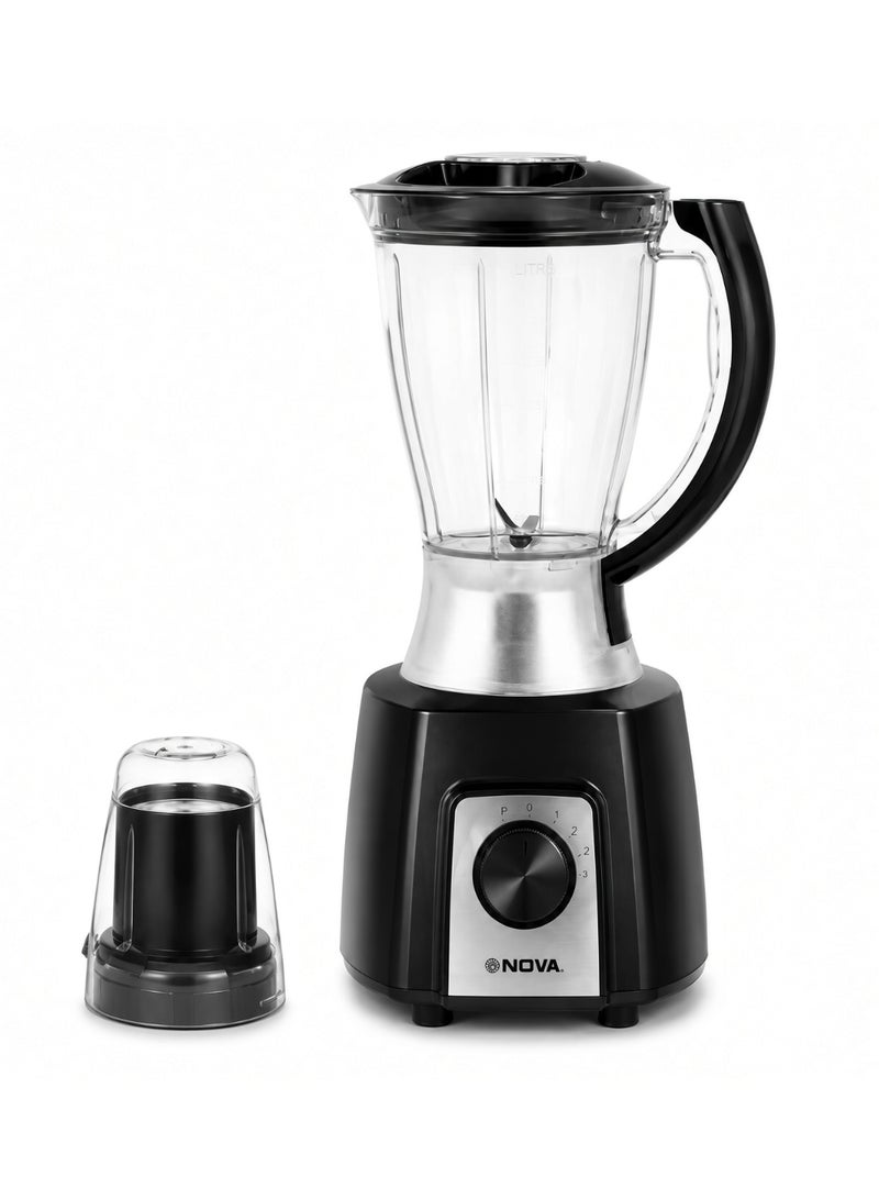 NOVA NM-1103BG Electric Blender 350W with Dry Grinder, 3-Speed - Image 1