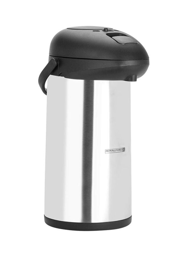 Royalford 3L Airpot Flask With Double Vacuum Insulation 14 Hours Hot & 20 Hours Cold Silver/Black - Image 2