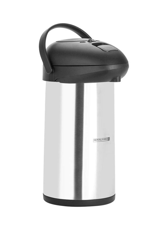 Royalford 3L Airpot Flask With Double Vacuum Insulation 14 Hours Hot & 20 Hours Cold Silver/Black - Image 5