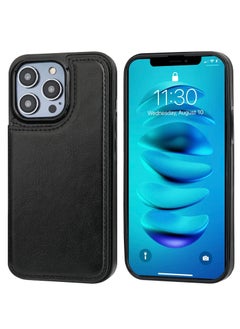 KASTWAVE Wallet Case for iPhone 14 Pro Max Case with Card Holder, Fine Hole Camera Protect, Drop Protection, Wallet Phone Case Flip Leather Cover Men Women  - Image 3
