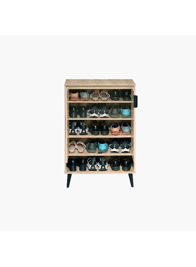 Home Box Movo-Lasero 2 Door Shoe Cabinet w/Open Shelf-Oak-15 Pairs - Image 5