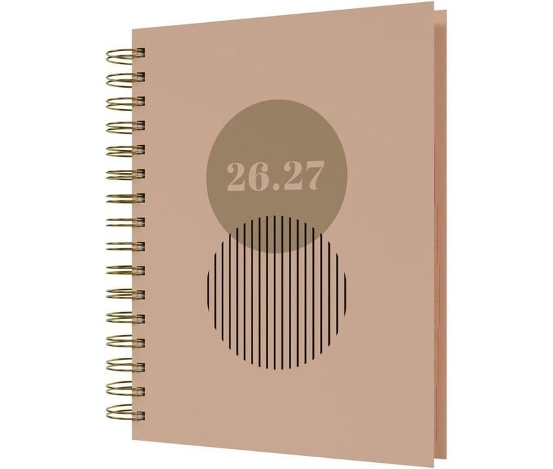 كولينز مخطط منتصف العام الدراسي 2026-2027 لمدة 13 شهراً، مقاس A5، يوم لكل صفحة، غلاف صلب، كولينز ديبدن سكاندي، خوخي (E-PW51M.51-2627) - Image 1