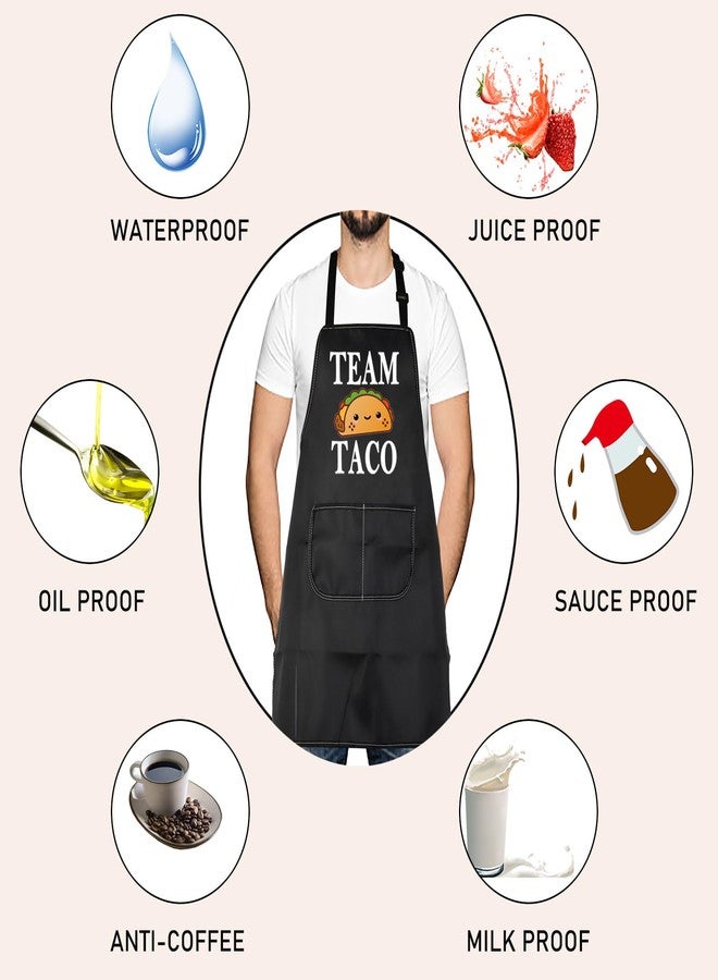 LEVLO Funny Taco Tuesday Gift Team Taco Waterproof Apron Taco Lover Chef Teacher Graduation Gift(Team Taco) - Image 3