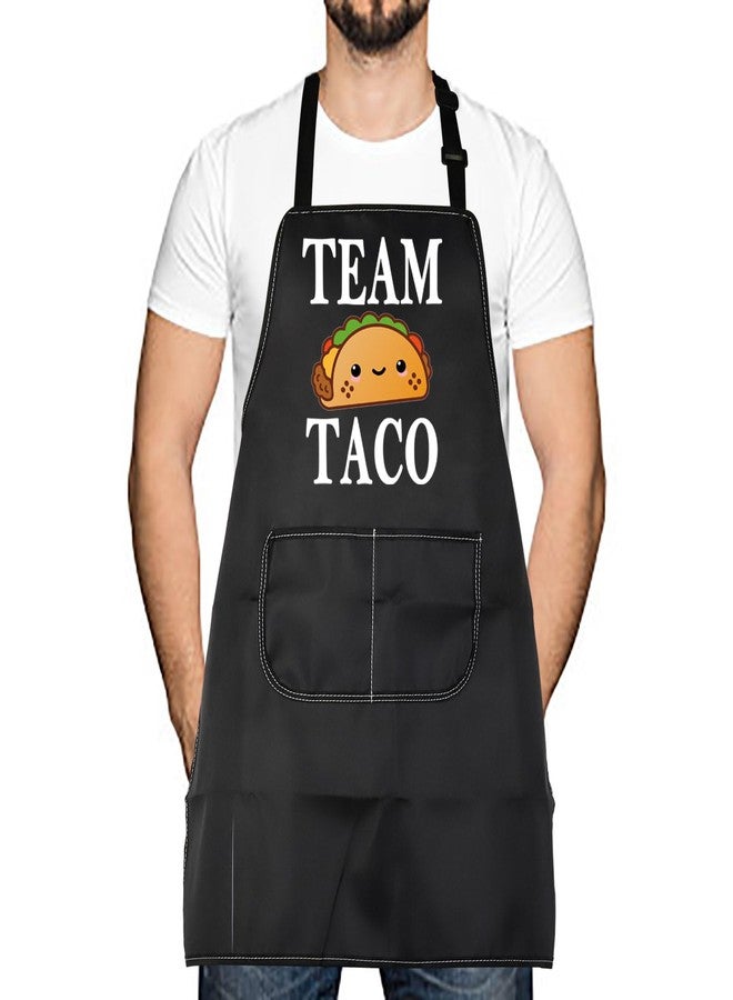 LEVLO Funny Taco Tuesday Gift Team Taco Waterproof Apron Taco Lover Chef Teacher Graduation Gift(Team Taco) - Image 1