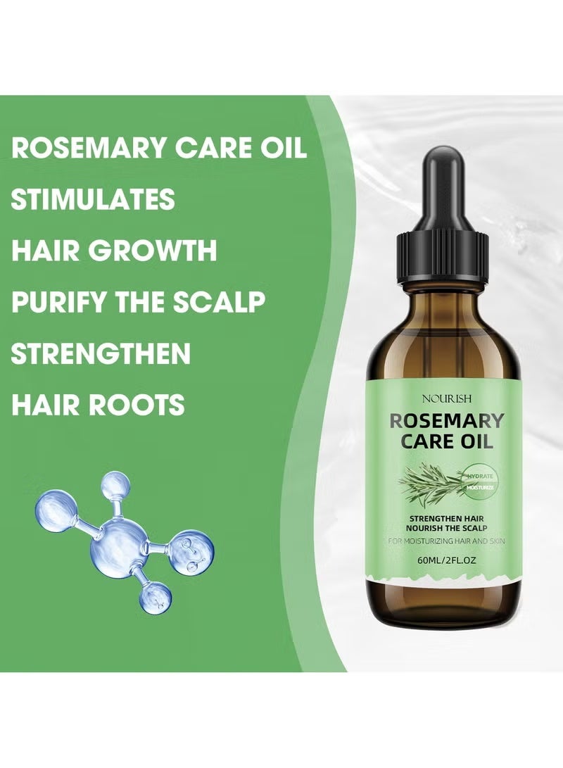 jalan 60ml Rosemary Hair Treatment Oil - Strengthens & Repairs Dry Damaged Hair - Promotes Growth & Reduces Breakage - Natural Plant Extract for Scalp Hydration - Image 5