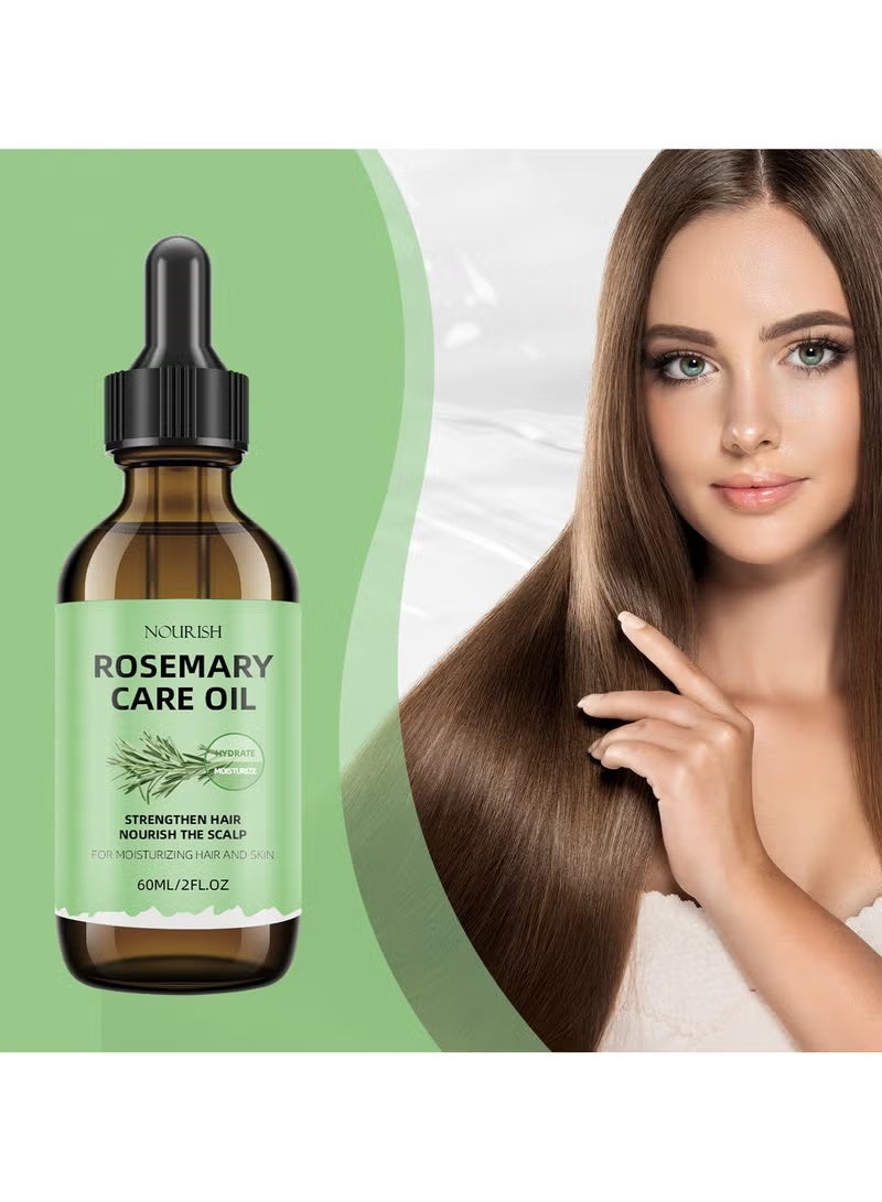 jalan 60ml Rosemary Hair Treatment Oil - Strengthens & Repairs Dry Damaged Hair - Promotes Growth & Reduces Breakage - Natural Plant Extract for Scalp Hydration - Image 3