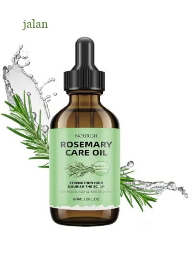 jalan 60ml Rosemary Hair Treatment Oil - Strengthens & Repairs Dry Damaged Hair - Promotes Growth & Reduces Breakage - Natural Plant Extract for Scalp Hydration - Image 1