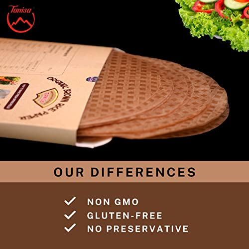 TANISA 38 Sheets Organic Brown Rice Paper Wrappers, Spring Roll Wrappers, Round Rice Wrappers for Fresh Rolls, Vietnamese Rice Paper Sheets, Suitable for Any Meal (8.7 inch, 12 oz) - Image 4