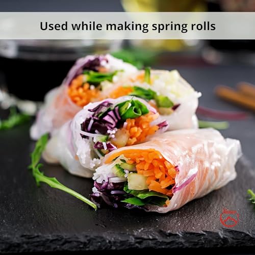 TANISA 38 Sheets Organic Brown Rice Paper Wrappers, Spring Roll Wrappers, Round Rice Wrappers for Fresh Rolls, Vietnamese Rice Paper Sheets, Suitable for Any Meal (8.7 inch, 12 oz) - Image 2