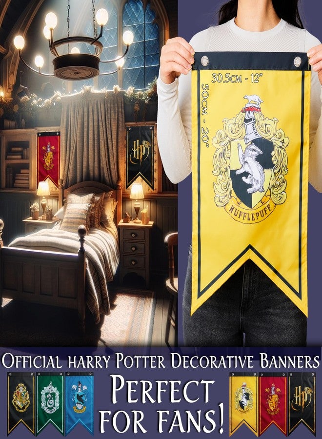 Harry Potter Party Decorations 6 Banners 20” x 12” Hogwarts Flags Birthday & Home Decoration - Image 2