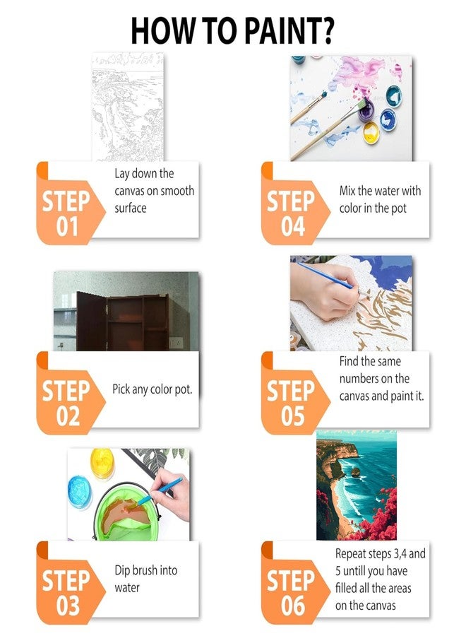 Paint Waint -IPL Edition Paint by Number kit for Adults & Kids | 35 x 40 cm DIY Painting Set with Numbered Canvas, Colors Palette & Brushes | Easy for Beginner 16 Color (PW2, Canvas Board) - Image 4