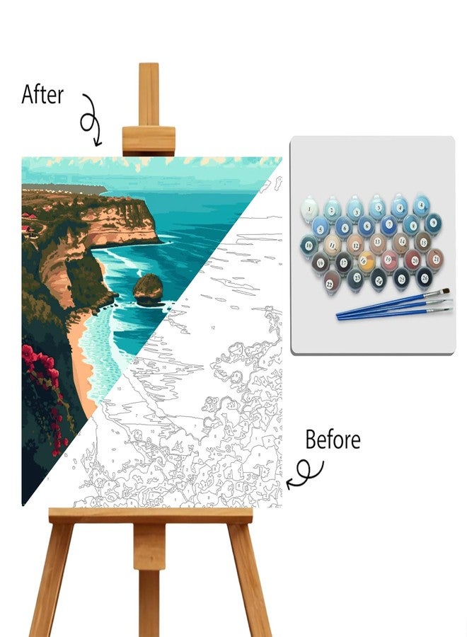 Paint Waint -IPL Edition Paint by Number kit for Adults & Kids | 35 x 40 cm DIY Painting Set with Numbered Canvas, Colors Palette & Brushes | Easy for Beginner 16 Color (PW2, Canvas Board) - Image 3