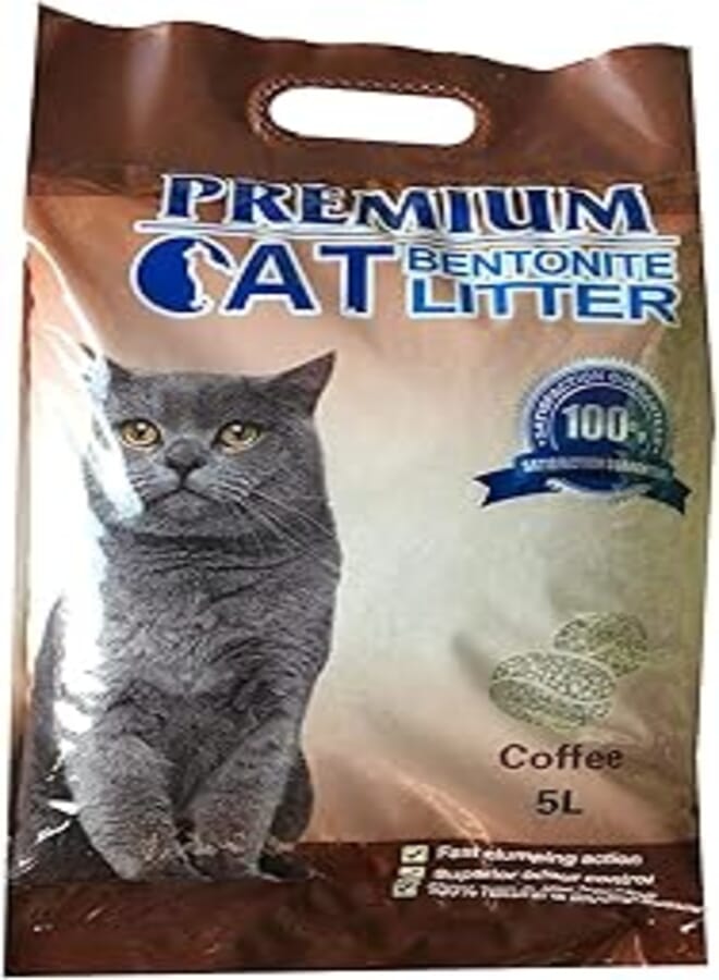 Premium Cat Bentonite Litter 5L Coffee