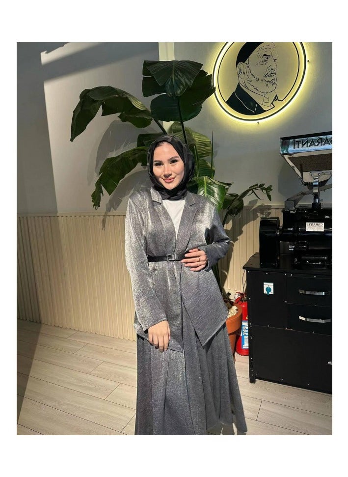Shougu New Suit Collar Bright Women's Muslim Set  - Image 2