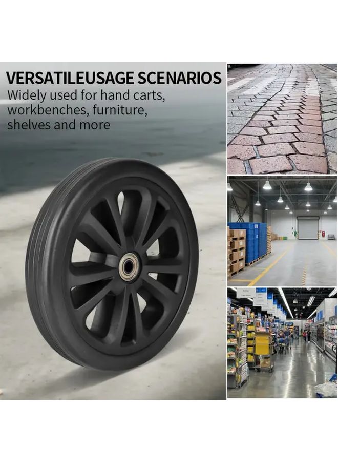 8.03in Diameter Silent Wheels 2pcs For Shopping Carts Trailers Mobile Carts - Image 4
