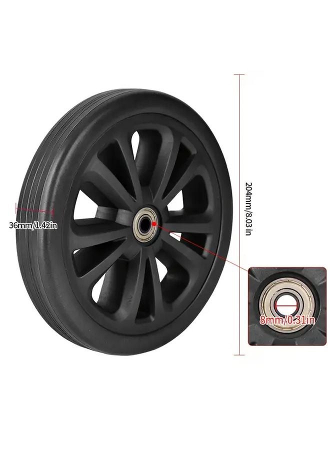 8.03in Diameter Silent Wheels 2pcs For Shopping Carts Trailers Mobile Carts - Image 3