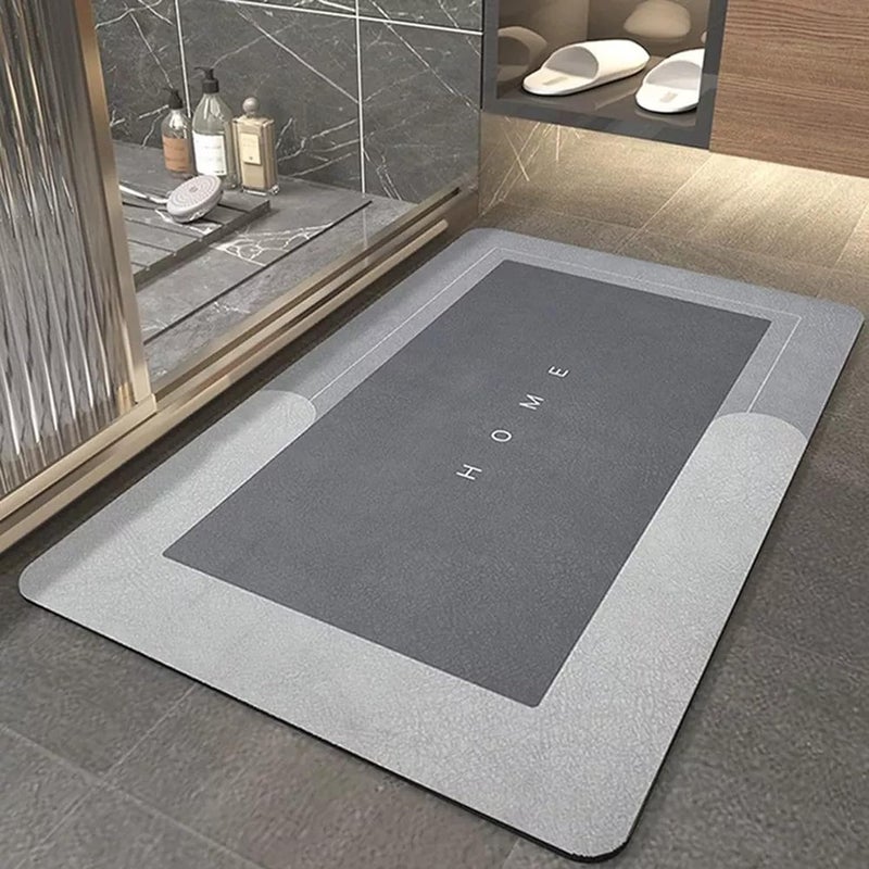 HMV MALL Super Absorbent Bath Mat Napa Skin Super Absorbent Quick Drying Floor Mat AntiSlip Doormat Carpet Easy to Clean 40 x 60 cm - Image 2