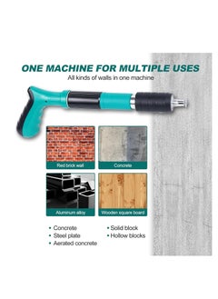 ZLH HITY Concrete Nail Gun Kits, 5 Speed Adjustable Manual Steel Nail Gun Tool, Wall Fastening Power Tool, Portable Nail Shooting Machine, Wall Anchor Wire Slotting Device  - Image 5
