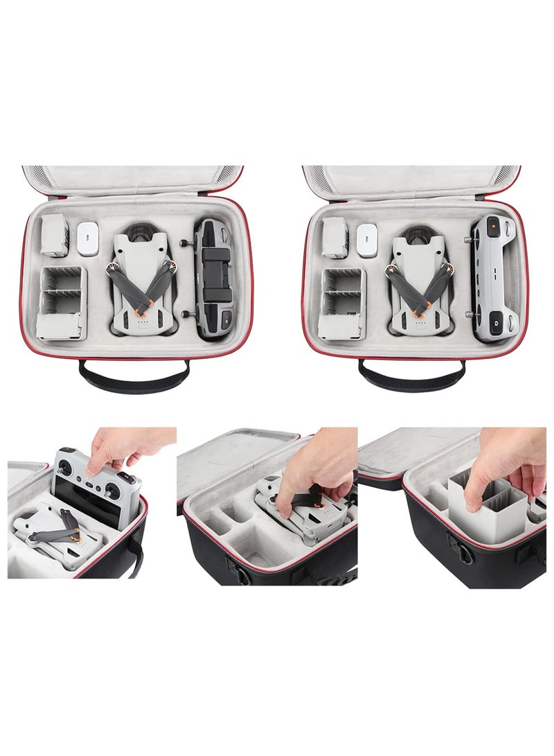 Mini 3 Pro Case, Portable Travel Bag for DJI Mini 3 Pro Drone, Compatible with DJI RC or RC-N1 Controllers and Other Accessories (Black) - Image 3