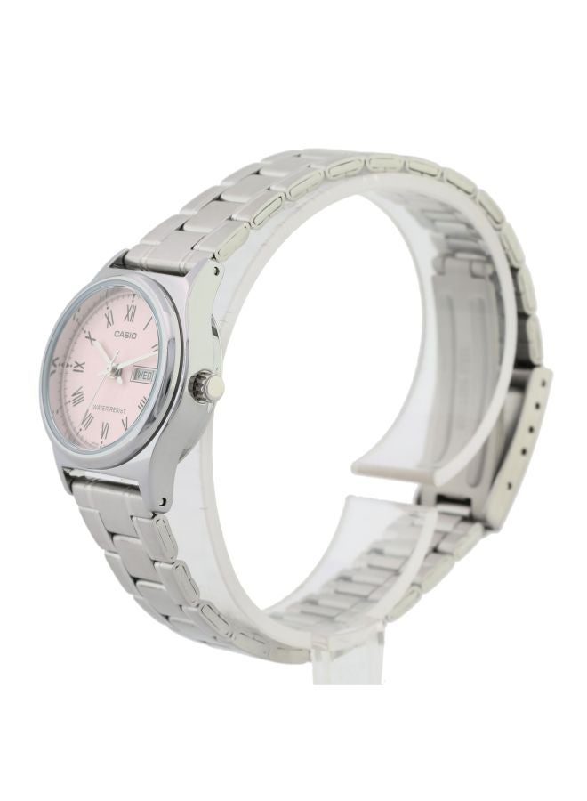 CASIO Women Stainless Steel Quartz Analog Watch LTP-V006D-4BUDF - 25 mm - Silver - Image 4