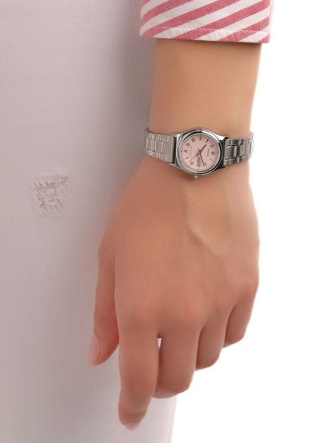 CASIO Women Stainless Steel Quartz Analog Watch LTP-V006D-4BUDF - 25 mm - Silver - Image 5