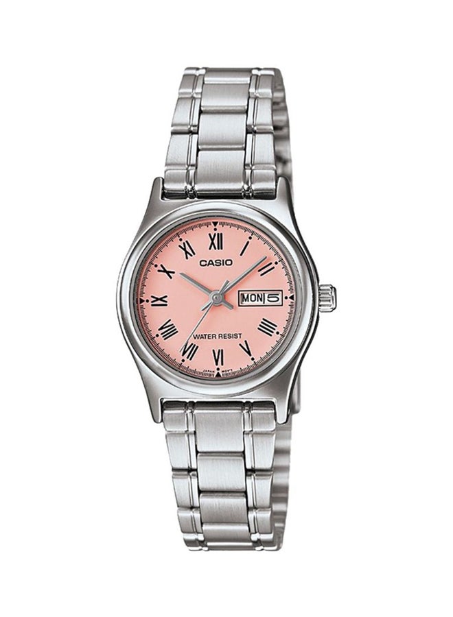 CASIO Women Stainless Steel Quartz Analog Watch LTP-V006D-4BUDF - 25 mm - Silver - Image 1